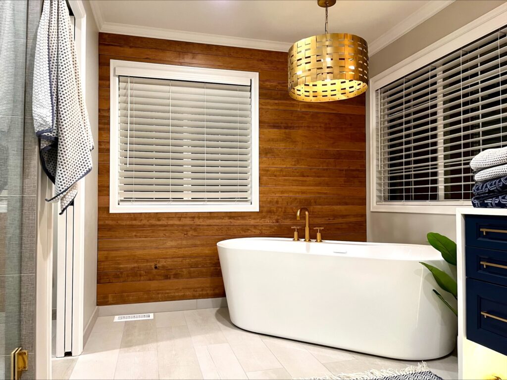 bathroom wood paneling by Issaquah Lumber