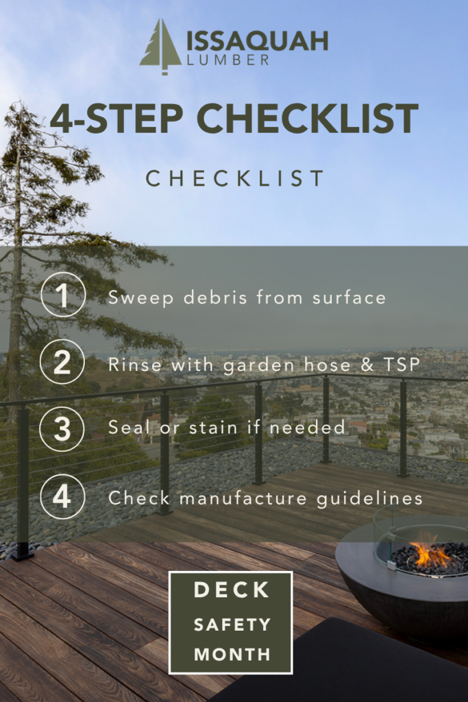 Deck safety checklist